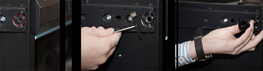 Hvordan installerer jeg justerbare fødder under serverskabet?