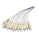 OS2 fiberoptisk pigtail farvet sæt SC/APC - 12 stk