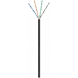 CAT6 U/UTP 100m udendørs kabel på en rulle fleksibel sort CCA