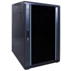18U serverskab med glaslåge 600x800x1000mm (BxDxH)