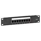 10 tommer CAT6 UTP patchpanel - 8 porte