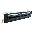 CAT6 UTP vægmonteret patchpanel - 12 porte