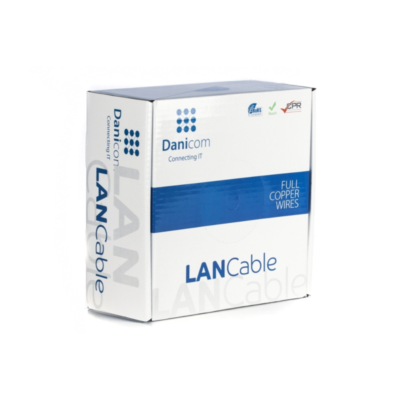 DANICOM CAT6 FTP 100m kabel på rulle - LSZH (Eca)