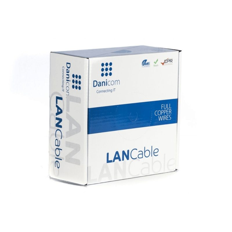 DANICOM CAT6A UTP 100m Udendørs kabel på rulle - PE (Fca)