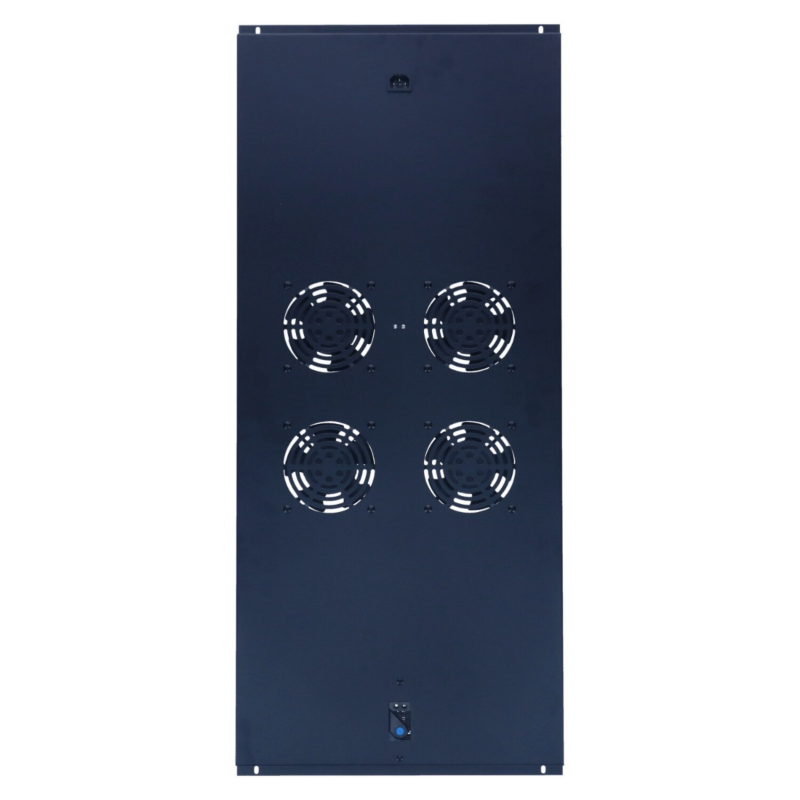 Ventilatorpakke med 4 ventilatorer og termostat, egnet til 1200 mm dybe stående server skabe