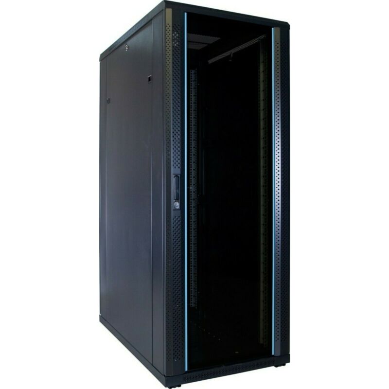 32U serverskab med glaslåge 600x1000x1600mm (BxDxH)