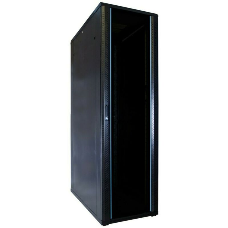 42U serverskab med glaslåge 600x1200x2000mm (BxDxH)