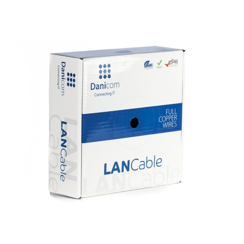 DANICOM CAT6 FTP 50m kabel på rulle - LSZH (Eca)