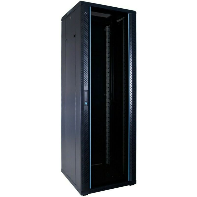 37U serverskab med glaslåge 600x600x1800mm (BxDxH)
