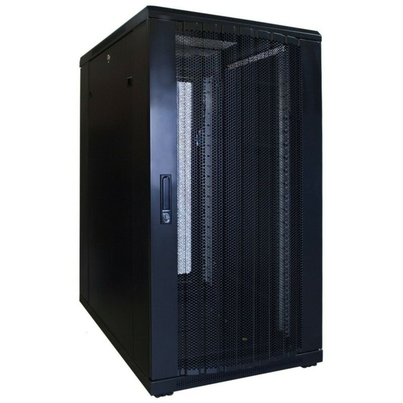 22U serverskab med perforeret låge 600x800x1200mm (BxDxH)
