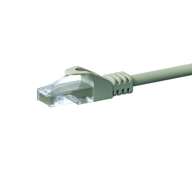 UTP CAT5e patchkabel 1m grå - 100% kobber
