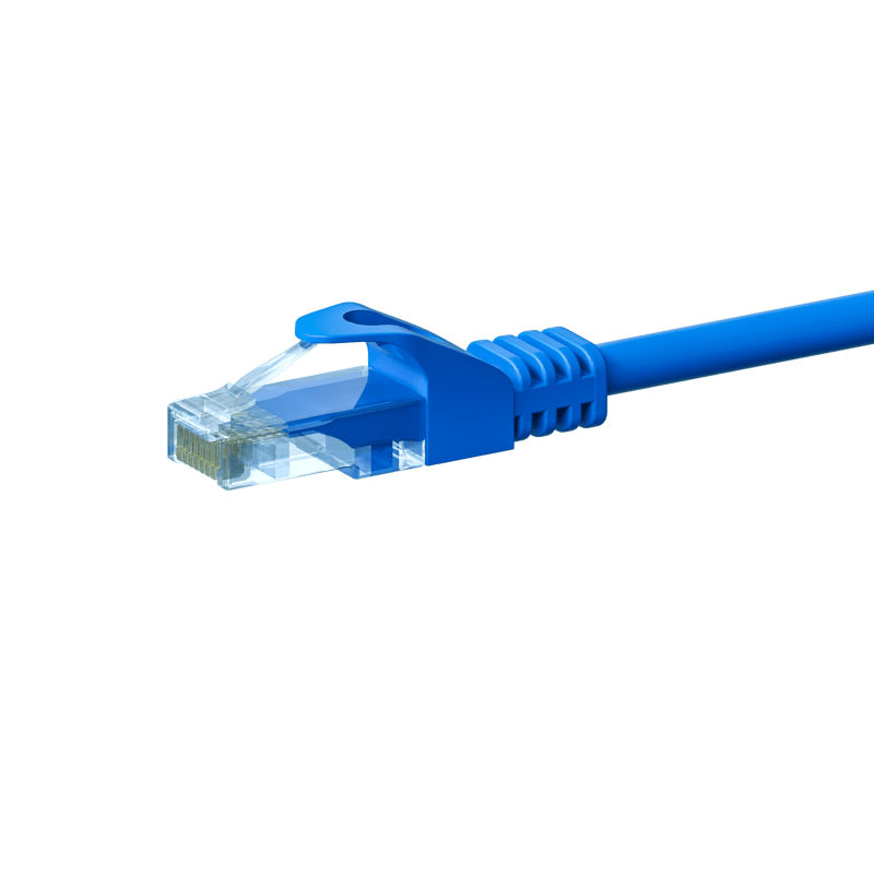 UTP CAT5e patchkabel 10m blå - 100% kobber