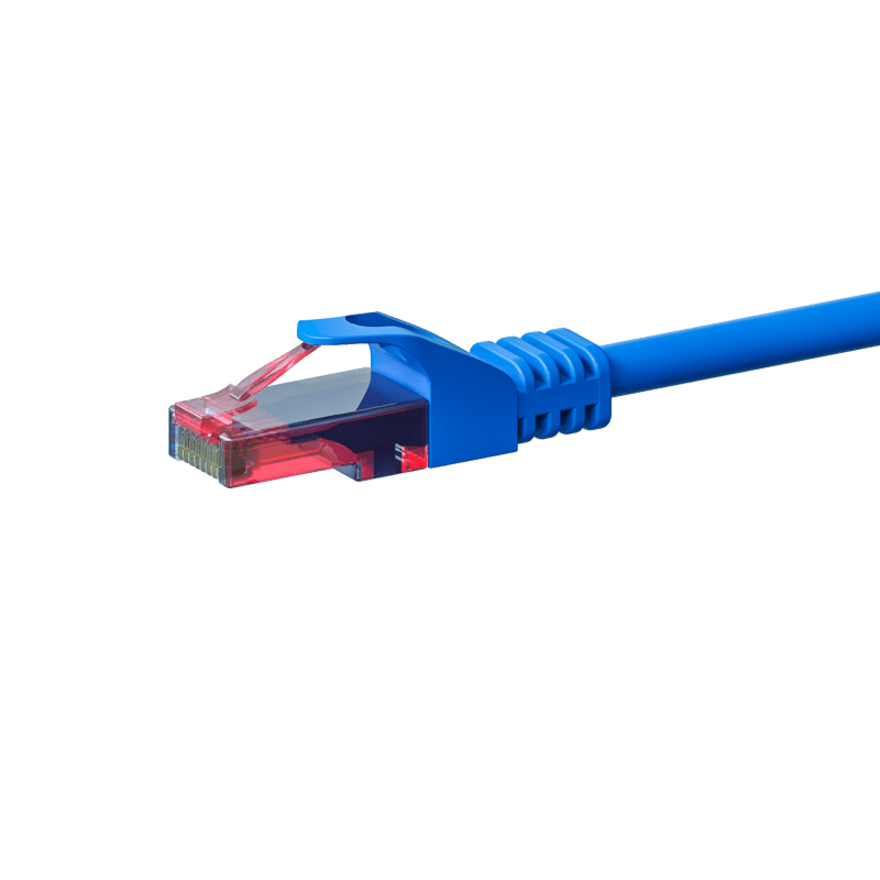 UTP CAT6 patchkabel 0,15m blå - 100% kobber