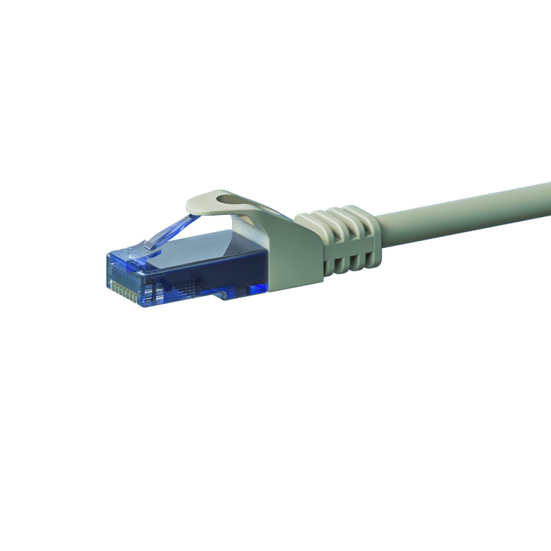 UTP CAT6a patchkabel 15m grå - 100% kobber