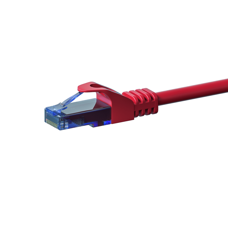 UTP CAT6a patchkabel 1,50m rød - 100% kobber