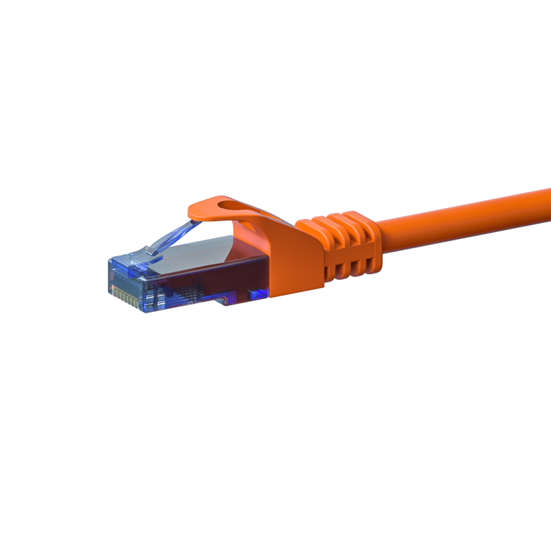 UTP CAT6a patchkabel 0,25m orange - 100% kobber