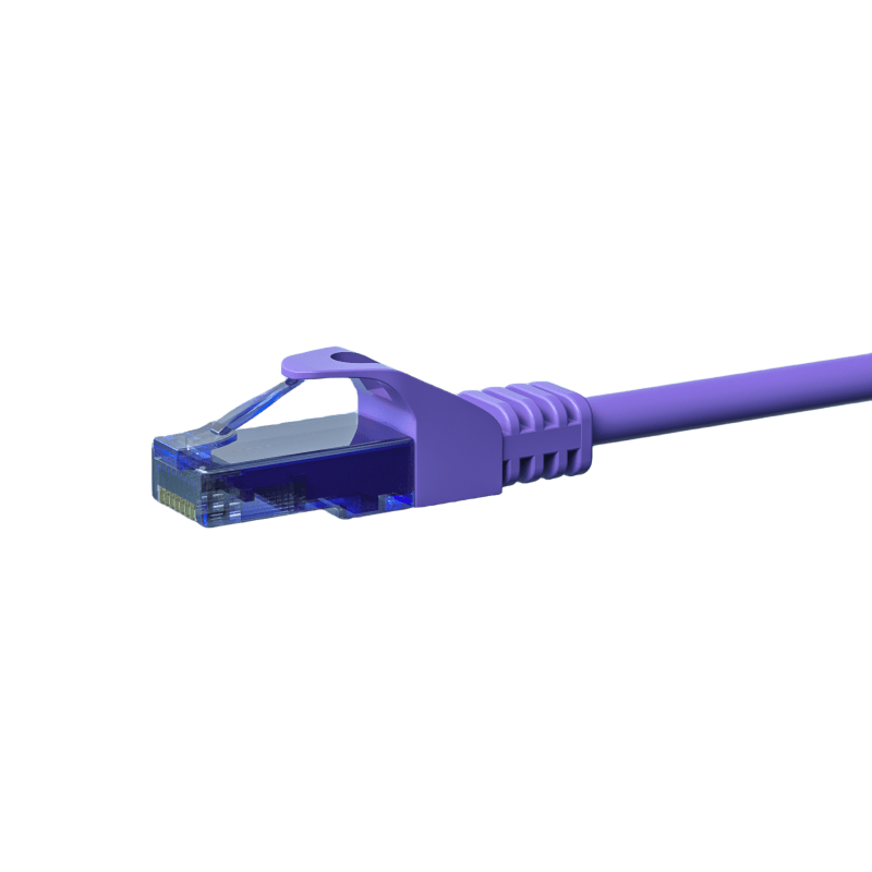 UTP CAT6a patchkabel 20m lilla - 100% kobber
