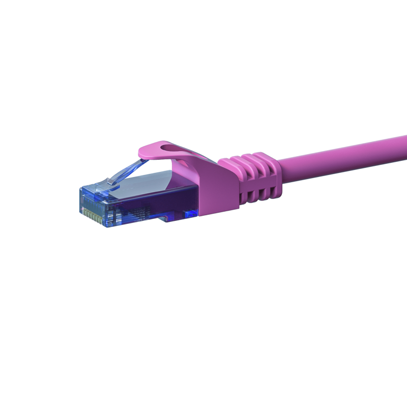 UTP CAT6a patchkabel 0,50m pink - 100% kobber