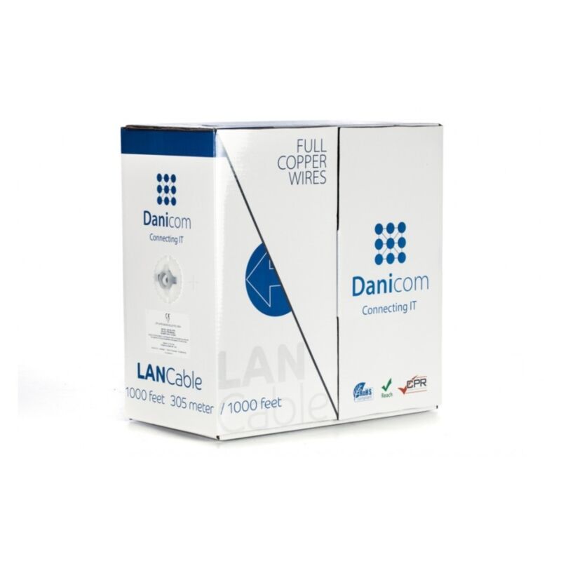 DANICOM CAT6 UTP 305m kabel på rulle - LSZH (B2ca)