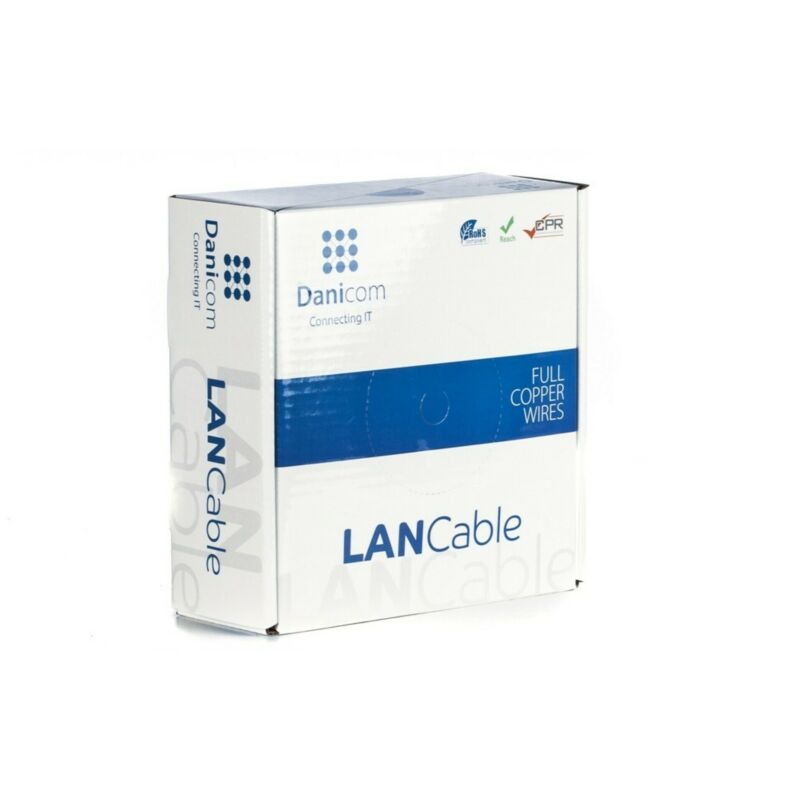 DANICOM CAT6 UTP 50m kabel på rulle fleksibel - PVC (Fca)