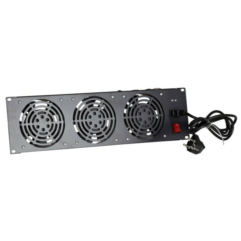 Ventilatorpakke med 3 ventilatorer velegnet til placering mellem stolperne - 3U