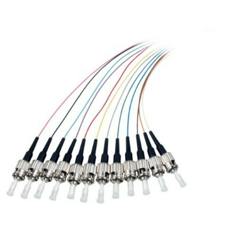 OM3 fiberoptisk pigtail farvet sæt ST - 12 stk