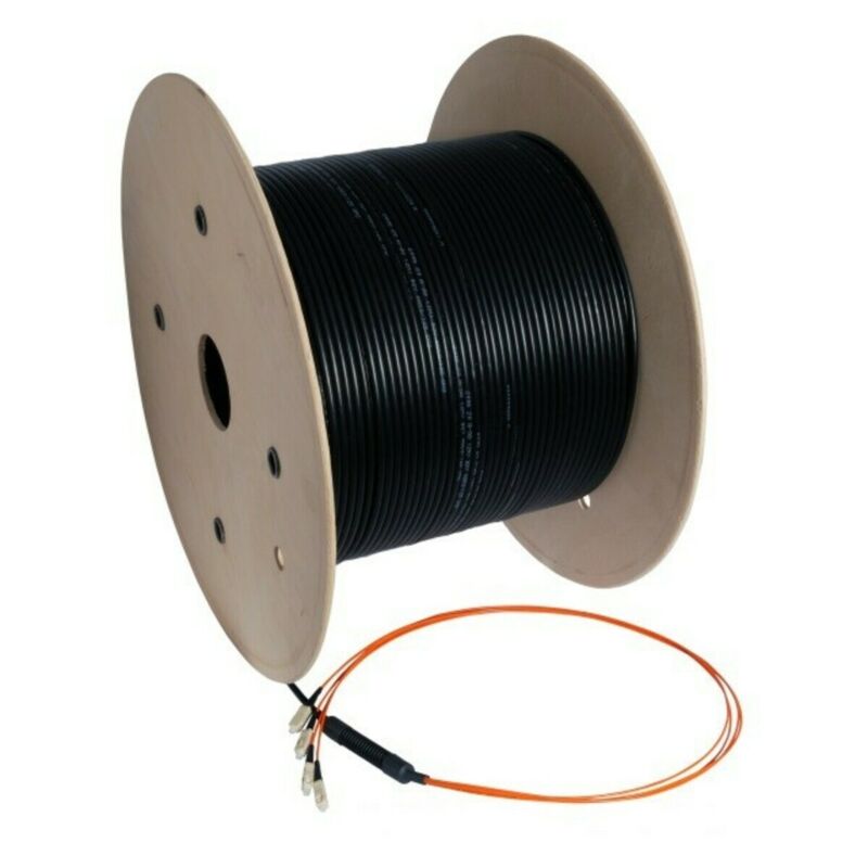 OS2 custom fiberoptisk kabel 12 fibre inkl. stik