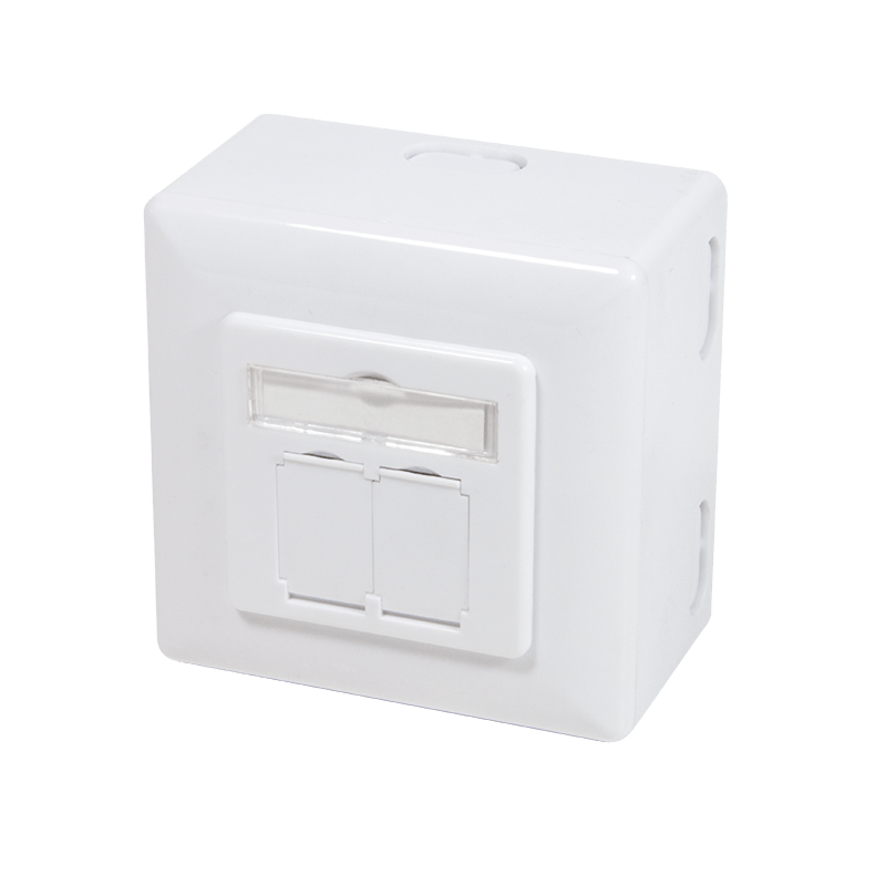 CAT5e UTP / STP overflademonteret boks, hvid