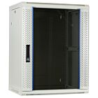 15U hvidt vægskab med glaslåge 600x450x770mm (BxDxH)