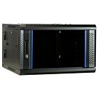 6U vægskab (vipbart) med glaslåge 600x600x368mm (BxDxH)