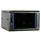 6U vægskab med glaslåge 600x600x368mm (BxDxH)