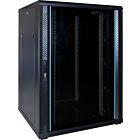 22U serverskab med glaslåge 800x800x1200mm (BxDxH)