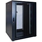 22U serverskab med perforeret låge 800x800x1200mm (BxDxH)