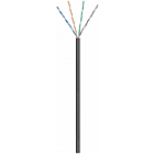 CAT6 U/UTP 305m udendørs kabel på en rulle fleksibel sort CCA