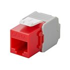 CAT6a UTP Keystone Connector - Værktøjsløs - Rød