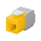 CAT6a UTP Keystone Connector - Værktøjsløs - Gul