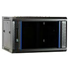 6U vægskab usamlet med glaslåge 600x450x368mm (BxDxH)