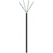 CAT6 U/UTP 305m udendørs kabel på en rulle stiv sort CCA