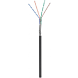 CAT6 S/FTP 100m udendørs kabel på en rulle fleksibel sort CCA