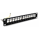10 tommer STP patch panel til keystones - 12 porte