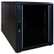 12U mini serverskab med glaslåge 600x1000x720mm (BxDxH)
