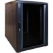 15U mini serverskab med glaslåge 600x600x860mm (BxDxH)