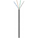 CAT5e U/UTP 100m kabel på rulle fleksibel sort CCA
