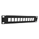10 tommer UTP patch panel til keystones - 10 porte