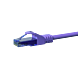 UTP CAT6a patchkabel 0,15m lilla - 100% kobber