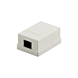 CAT5e UTP 1 port overflademonteret boks, elfenben