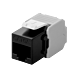 CAT6a UTP Keystone Connector - Værktøjsløs - Sort