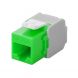 CAT6a UTP Keystone Connector - Værktøjsløs - Grøn