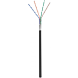CAT5e FTP 100m udendørs kabel på en rulle fleksibel sort CCA