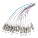OS2 fiberoptisk pigtail farvet sæt LC - 12 stk
